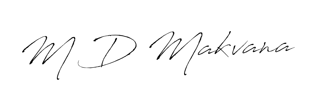 if you are searching for the best signature style for your name M D Makvana. so please give up your signature search. here we have designed multiple signature styles  using Antro_Vectra. M D Makvana signature style 6 images and pictures png