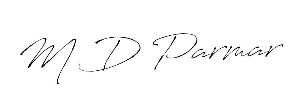 How to make M D Parmar signature? Antro_Vectra is a professional autograph style. Create handwritten signature for M D Parmar name. M D Parmar signature style 6 images and pictures png