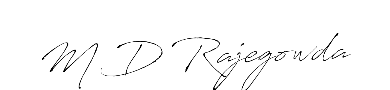 How to make M D Rajegowda signature? Antro_Vectra is a professional autograph style. Create handwritten signature for M D Rajegowda name. M D Rajegowda signature style 6 images and pictures png