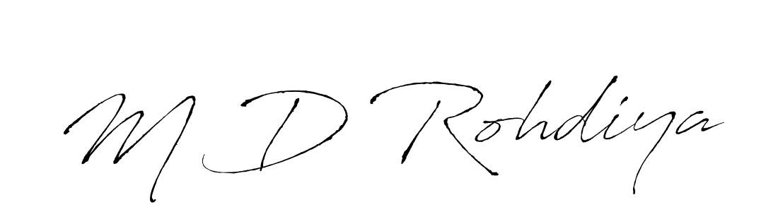 if you are searching for the best signature style for your name M D Rohdiya. so please give up your signature search. here we have designed multiple signature styles  using Antro_Vectra. M D Rohdiya signature style 6 images and pictures png