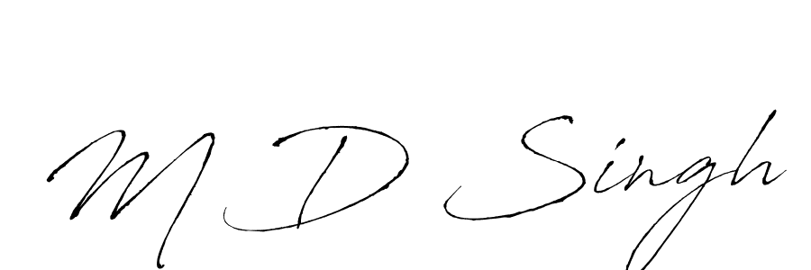 Also You can easily find your signature by using the search form. We will create M D Singh name handwritten signature images for you free of cost using Antro_Vectra sign style. M D Singh signature style 6 images and pictures png