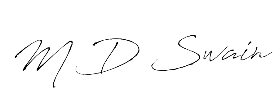 Also You can easily find your signature by using the search form. We will create M D Swain name handwritten signature images for you free of cost using Antro_Vectra sign style. M D Swain signature style 6 images and pictures png