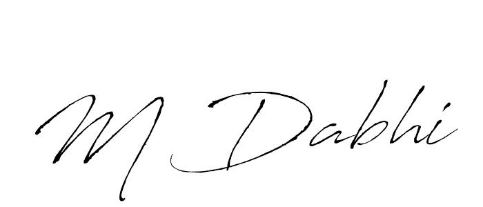 How to make M Dabhi name signature. Use Antro_Vectra style for creating short signs online. This is the latest handwritten sign. M Dabhi signature style 6 images and pictures png