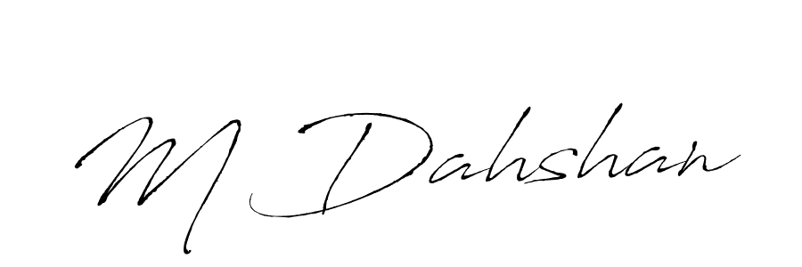 How to make M Dahshan signature? Antro_Vectra is a professional autograph style. Create handwritten signature for M Dahshan name. M Dahshan signature style 6 images and pictures png