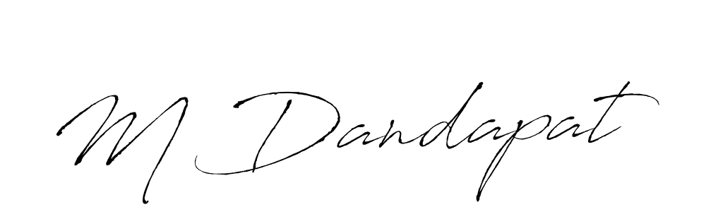 The best way (Antro_Vectra) to make a short signature is to pick only two or three words in your name. The name M Dandapat include a total of six letters. For converting this name. M Dandapat signature style 6 images and pictures png