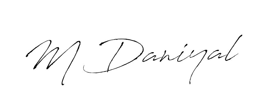 M Daniyal stylish signature style. Best Handwritten Sign (Antro_Vectra) for my name. Handwritten Signature Collection Ideas for my name M Daniyal. M Daniyal signature style 6 images and pictures png