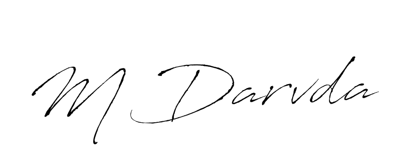 Make a beautiful signature design for name M Darvda. With this signature (Antro_Vectra) style, you can create a handwritten signature for free. M Darvda signature style 6 images and pictures png