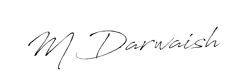 Create a beautiful signature design for name M Darwaish. With this signature (Antro_Vectra) fonts, you can make a handwritten signature for free. M Darwaish signature style 6 images and pictures png