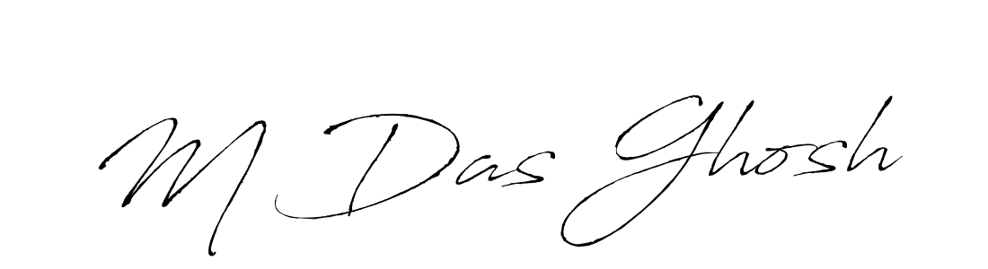 Create a beautiful signature design for name M Das Ghosh. With this signature (Antro_Vectra) fonts, you can make a handwritten signature for free. M Das Ghosh signature style 6 images and pictures png