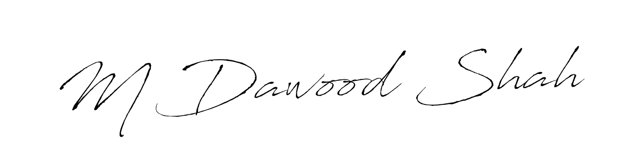 You should practise on your own different ways (Antro_Vectra) to write your name (M Dawood Shah) in signature. don't let someone else do it for you. M Dawood Shah signature style 6 images and pictures png