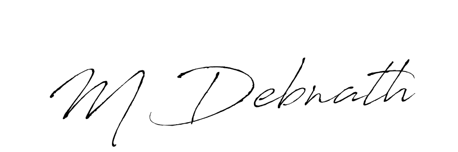 Create a beautiful signature design for name M Debnath. With this signature (Antro_Vectra) fonts, you can make a handwritten signature for free. M Debnath signature style 6 images and pictures png