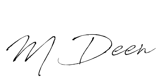 Design your own signature with our free online signature maker. With this signature software, you can create a handwritten (Antro_Vectra) signature for name M Deen. M Deen signature style 6 images and pictures png