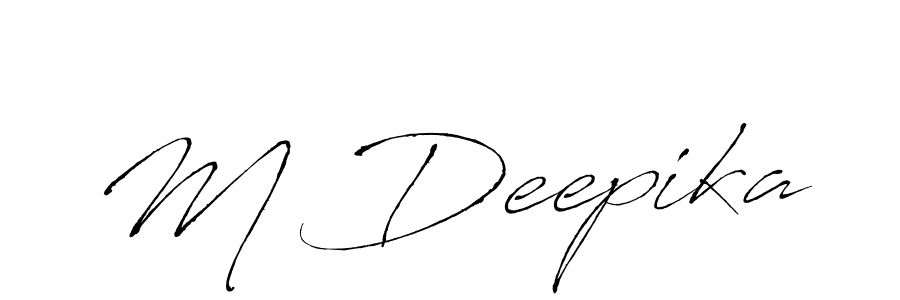 You can use this online signature creator to create a handwritten signature for the name M Deepika. This is the best online autograph maker. M Deepika signature style 6 images and pictures png