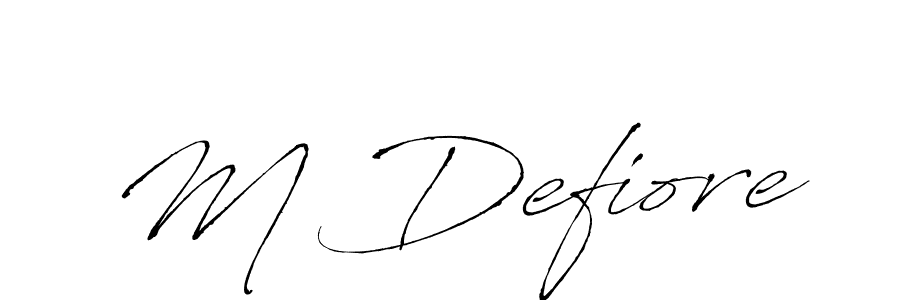 if you are searching for the best signature style for your name M Defiore. so please give up your signature search. here we have designed multiple signature styles  using Antro_Vectra. M Defiore signature style 6 images and pictures png