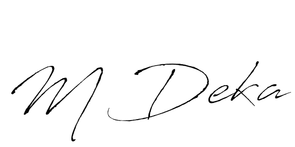 You should practise on your own different ways (Antro_Vectra) to write your name (M Deka) in signature. don't let someone else do it for you. M Deka signature style 6 images and pictures png