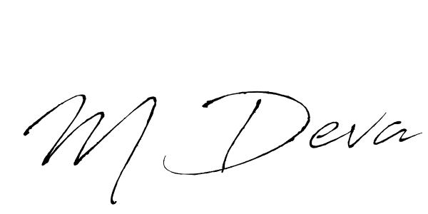 Use a signature maker to create a handwritten signature online. With this signature software, you can design (Antro_Vectra) your own signature for name M Deva. M Deva signature style 6 images and pictures png