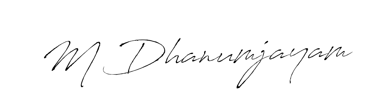 This is the best signature style for the M Dhanumjayam name. Also you like these signature font (Antro_Vectra). Mix name signature. M Dhanumjayam signature style 6 images and pictures png