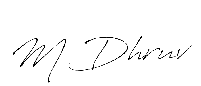 Make a beautiful signature design for name M Dhruv. With this signature (Antro_Vectra) style, you can create a handwritten signature for free. M Dhruv signature style 6 images and pictures png