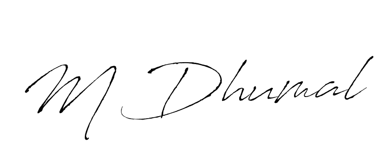 How to make M Dhumal signature? Antro_Vectra is a professional autograph style. Create handwritten signature for M Dhumal name. M Dhumal signature style 6 images and pictures png