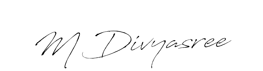 if you are searching for the best signature style for your name M Divyasree. so please give up your signature search. here we have designed multiple signature styles  using Antro_Vectra. M Divyasree signature style 6 images and pictures png