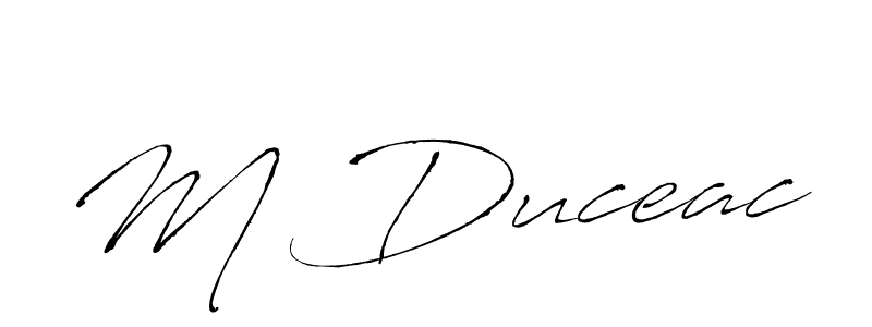 Antro_Vectra is a professional signature style that is perfect for those who want to add a touch of class to their signature. It is also a great choice for those who want to make their signature more unique. Get M Duceac name to fancy signature for free. M Duceac signature style 6 images and pictures png