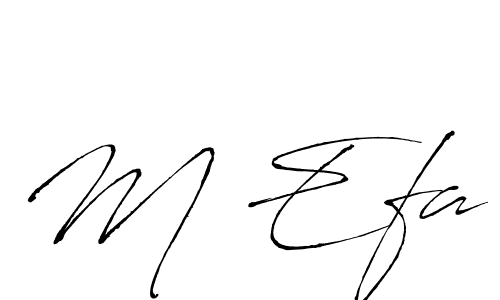 Design your own signature with our free online signature maker. With this signature software, you can create a handwritten (Antro_Vectra) signature for name M Efa. M Efa signature style 6 images and pictures png