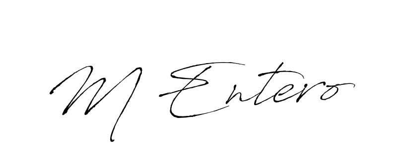The best way (Antro_Vectra) to make a short signature is to pick only two or three words in your name. The name M Entero include a total of six letters. For converting this name. M Entero signature style 6 images and pictures png