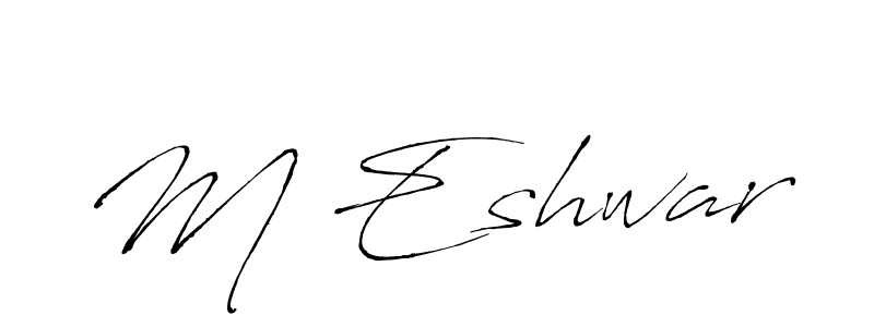 You should practise on your own different ways (Antro_Vectra) to write your name (M Eshwar) in signature. don't let someone else do it for you. M Eshwar signature style 6 images and pictures png