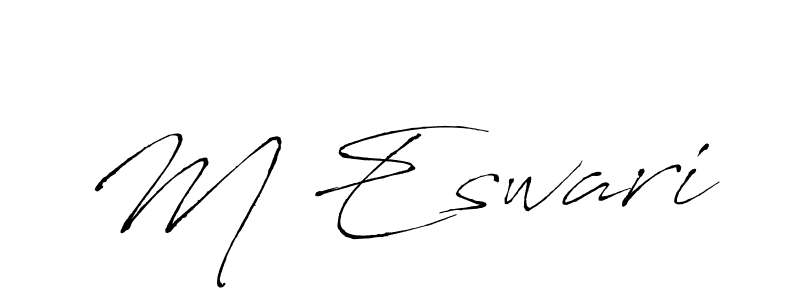 Use a signature maker to create a handwritten signature online. With this signature software, you can design (Antro_Vectra) your own signature for name M Eswari. M Eswari signature style 6 images and pictures png