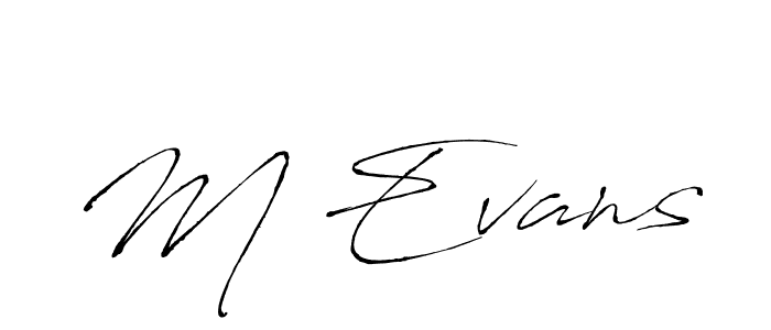 The best way (Antro_Vectra) to make a short signature is to pick only two or three words in your name. The name M Evans include a total of six letters. For converting this name. M Evans signature style 6 images and pictures png