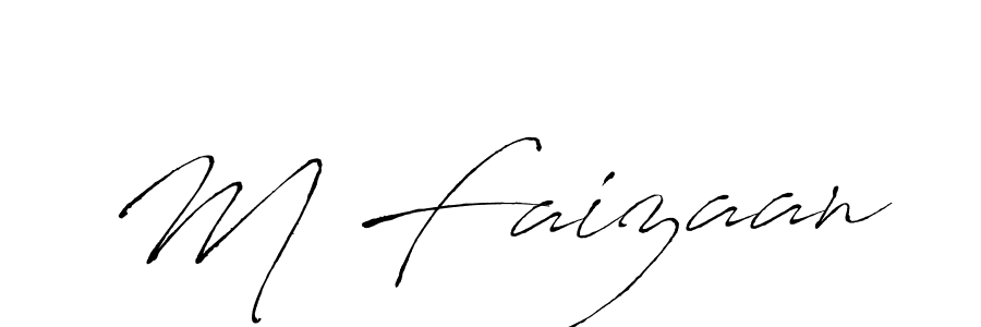 Create a beautiful signature design for name M Faizaan. With this signature (Antro_Vectra) fonts, you can make a handwritten signature for free. M Faizaan signature style 6 images and pictures png