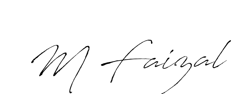 Create a beautiful signature design for name M Faizal. With this signature (Antro_Vectra) fonts, you can make a handwritten signature for free. M Faizal signature style 6 images and pictures png