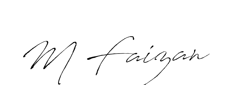 The best way (Antro_Vectra) to make a short signature is to pick only two or three words in your name. The name M Faizan include a total of six letters. For converting this name. M Faizan signature style 6 images and pictures png