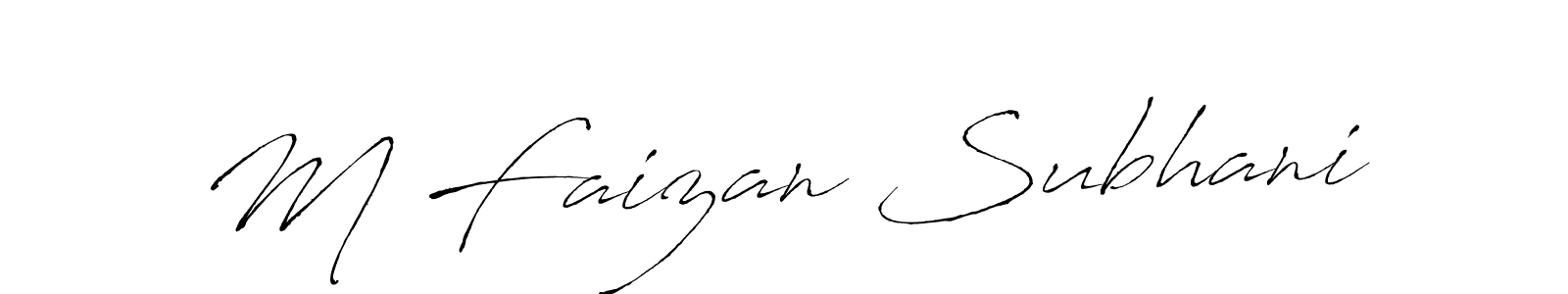 It looks lik you need a new signature style for name M Faizan Subhani. Design unique handwritten (Antro_Vectra) signature with our free signature maker in just a few clicks. M Faizan Subhani signature style 6 images and pictures png