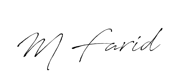 M Farid stylish signature style. Best Handwritten Sign (Antro_Vectra) for my name. Handwritten Signature Collection Ideas for my name M Farid. M Farid signature style 6 images and pictures png