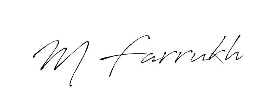 M Farrukh stylish signature style. Best Handwritten Sign (Antro_Vectra) for my name. Handwritten Signature Collection Ideas for my name M Farrukh. M Farrukh signature style 6 images and pictures png
