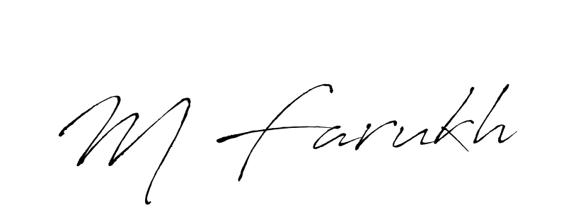 if you are searching for the best signature style for your name M Farukh. so please give up your signature search. here we have designed multiple signature styles  using Antro_Vectra. M Farukh signature style 6 images and pictures png