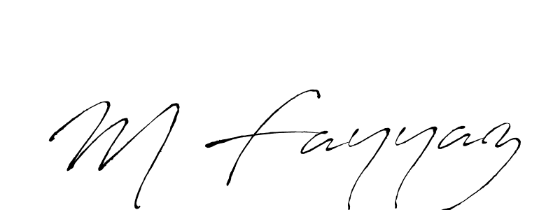 Use a signature maker to create a handwritten signature online. With this signature software, you can design (Antro_Vectra) your own signature for name M Fayyaz. M Fayyaz signature style 6 images and pictures png