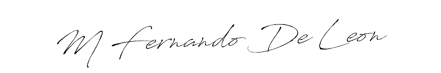 Design your own signature with our free online signature maker. With this signature software, you can create a handwritten (Antro_Vectra) signature for name M Fernando De Leon. M Fernando De Leon signature style 6 images and pictures png