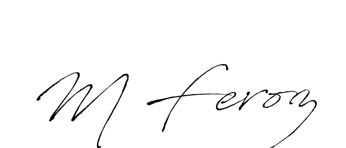 The best way (Antro_Vectra) to make a short signature is to pick only two or three words in your name. The name M Feroz include a total of six letters. For converting this name. M Feroz signature style 6 images and pictures png