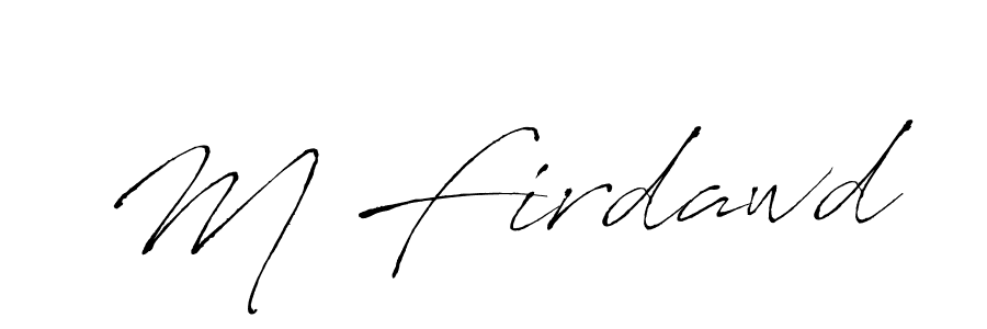 Make a short M Firdawd signature style. Manage your documents anywhere anytime using Antro_Vectra. Create and add eSignatures, submit forms, share and send files easily. M Firdawd signature style 6 images and pictures png