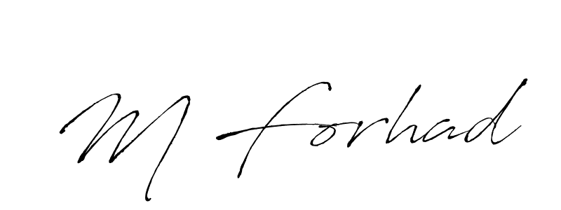 Make a beautiful signature design for name M Forhad. With this signature (Antro_Vectra) style, you can create a handwritten signature for free. M Forhad signature style 6 images and pictures png