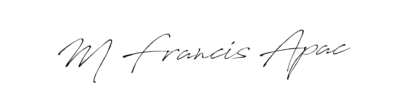 How to make M Francis Apac signature? Antro_Vectra is a professional autograph style. Create handwritten signature for M Francis Apac name. M Francis Apac signature style 6 images and pictures png