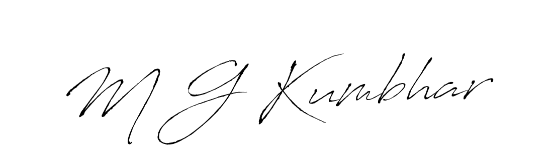 M G Kumbhar stylish signature style. Best Handwritten Sign (Antro_Vectra) for my name. Handwritten Signature Collection Ideas for my name M G Kumbhar. M G Kumbhar signature style 6 images and pictures png