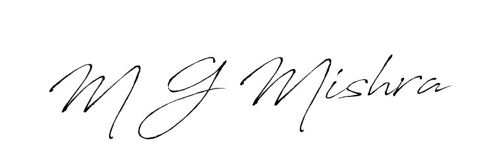 Use a signature maker to create a handwritten signature online. With this signature software, you can design (Antro_Vectra) your own signature for name M G Mishra. M G Mishra signature style 6 images and pictures png
