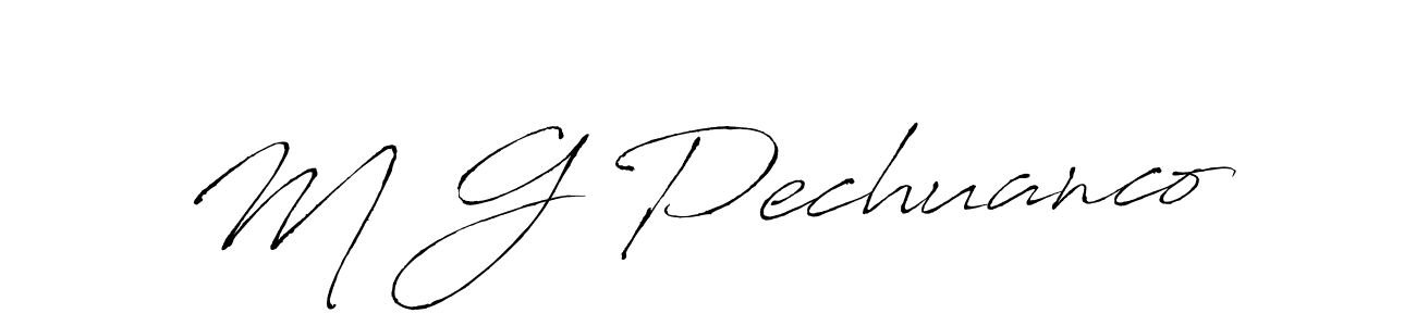 Also we have M G Pechuanco name is the best signature style. Create professional handwritten signature collection using Antro_Vectra autograph style. M G Pechuanco signature style 6 images and pictures png