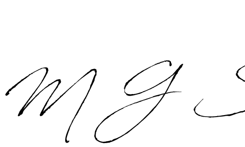 Design your own signature with our free online signature maker. With this signature software, you can create a handwritten (Antro_Vectra) signature for name M G S. M G S signature style 6 images and pictures png