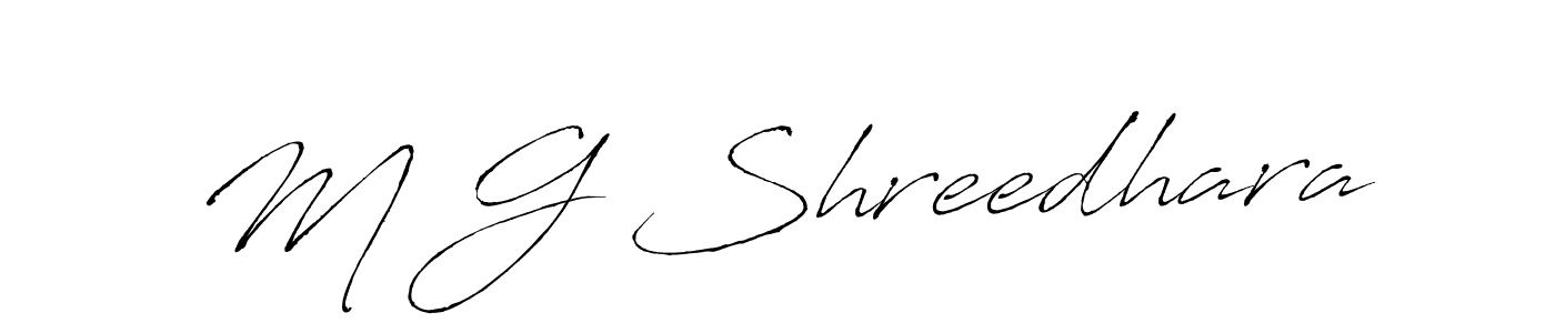 Make a short M G Shreedhara signature style. Manage your documents anywhere anytime using Antro_Vectra. Create and add eSignatures, submit forms, share and send files easily. M G Shreedhara signature style 6 images and pictures png