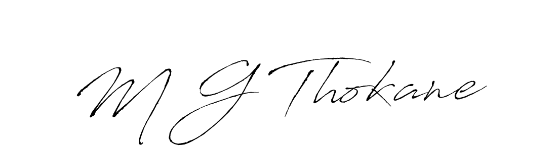 You should practise on your own different ways (Antro_Vectra) to write your name (M G Thokane) in signature. don't let someone else do it for you. M G Thokane signature style 6 images and pictures png