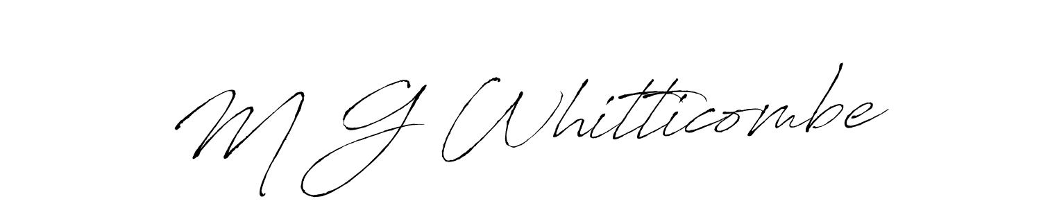 How to make M G Whitticombe name signature. Use Antro_Vectra style for creating short signs online. This is the latest handwritten sign. M G Whitticombe signature style 6 images and pictures png